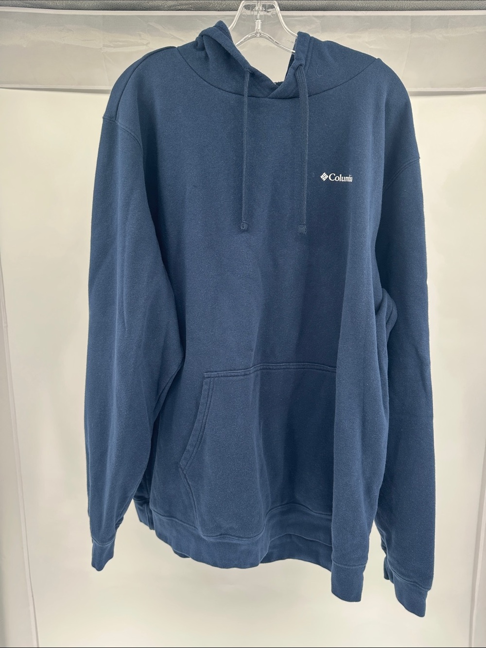 Columbia Navy Blue Pullover Hoodie with Kangaroo Pocket